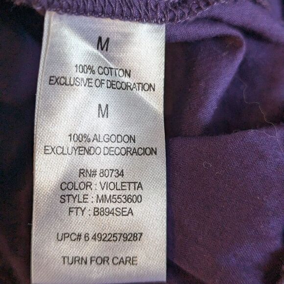 Miley Cyrus Purple Cotton Embroidered Boho Top - Picture 8 of 8